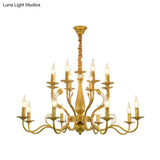 Rustic Black/Gold Metal Pendant Chandelier - 5/12/16 Lights Elegant Dining Room Ceiling Fixture