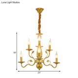 Rustic Black/Gold Metal Pendant Chandelier - 5/12/16 Lights Elegant Dining Room Ceiling Fixture