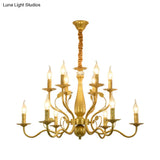 Rustic Black/Gold Metal Pendant Chandelier - 5/12/16 Lights Elegant Dining Room Ceiling Fixture