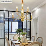 Rustic Black/Gold Metal Pendant Chandelier - 5/12/16 Lights Elegant Dining Room Ceiling Fixture