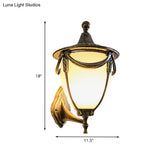 Rustic Bronze Pinecone 1-Head Outdoor Wall Sconce Lamp