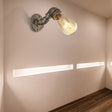 Rustic Copper/Bronze Wrought Iron Sconce Wall Light - Industrial Pipe Design Stairway Lighting (1
