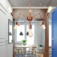 Rustic Copper Sputnik Pendant Chandelier - Indoor Light Fixture With 6/8/10 Lights 6 /