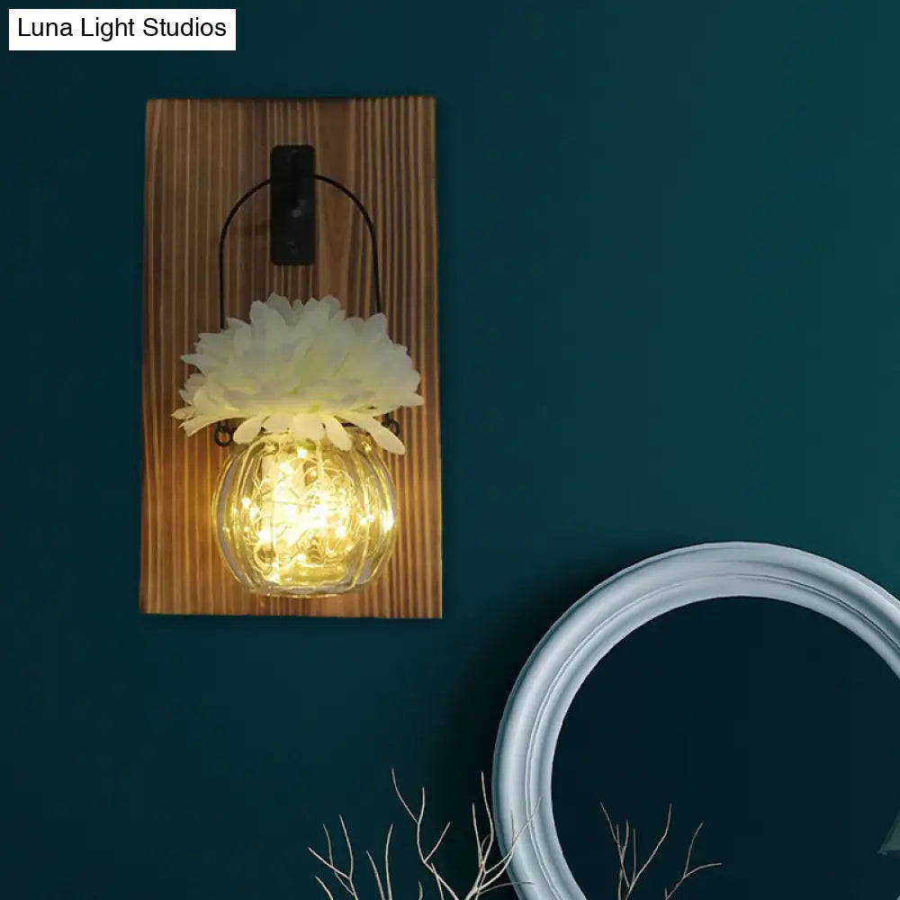 Rustic Glass Shade String Lights For Tea Shops - Perfect Flower And Plant Accents