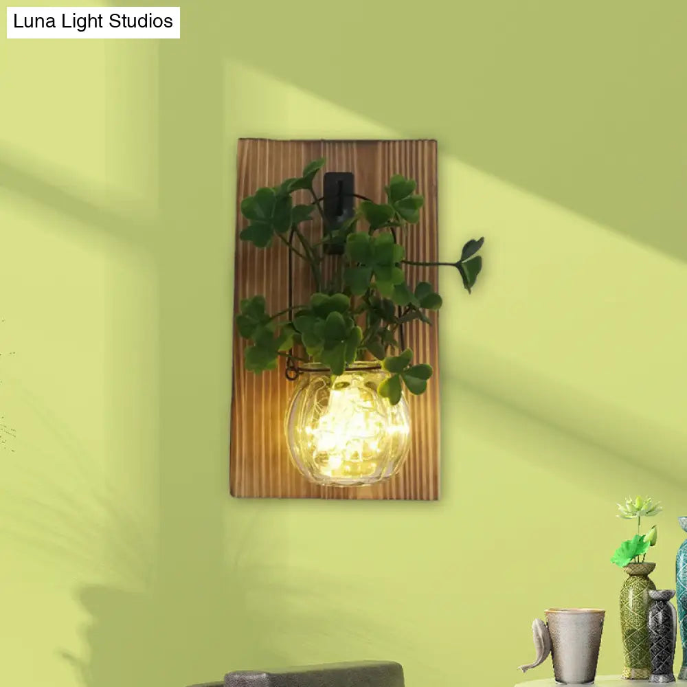 Rustic Glass Shade String Lights For Tea Shops - Perfect Flower And Plant Accents