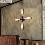 Rustic Industrial Wine Bottle Sconce Lamp With Frosted Glass - Wall Mounted Light For Dining Room