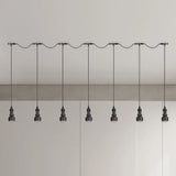 Rustic Iron Ceiling Light With Led Bulbs - Perfect For Coffee Shops Black Finish Available In 3/5/7