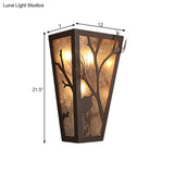 Rustic Metal Tapered Sconce: 1-Head Traditional Wall-Mounted Lamp For Restaurants