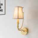 Rustic Paneled Wall Light Fixture In Beige/Aged Silver With Crystal Droplet For Half-Bulb Lighting