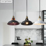 Rustic Pot-Lid Pendant Light With Venting Hole – Ideal For Bars