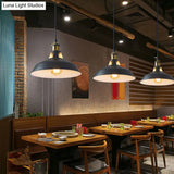 Rustic Pot-Lid Pendant Light With Venting Hole – Ideal For Bars