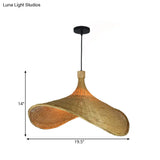 Rustic Rattan Down Lighting Pendant - 16/19.5/23.5 Head Width Beige