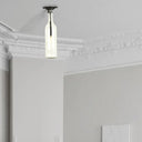 Rustic Semi Flush Bottle Glass Ceiling Light Fixture With Brown/Blue Shades For Corridor Clear