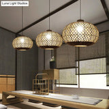 Rustic Single Bulb Pendant Lighting Kit: Oval Lantern Hemp Rope Hanging Lamp In Flaxen