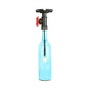 Rustic Single Light Semi Flushmount With Glass Shade - Bottle Design Blue