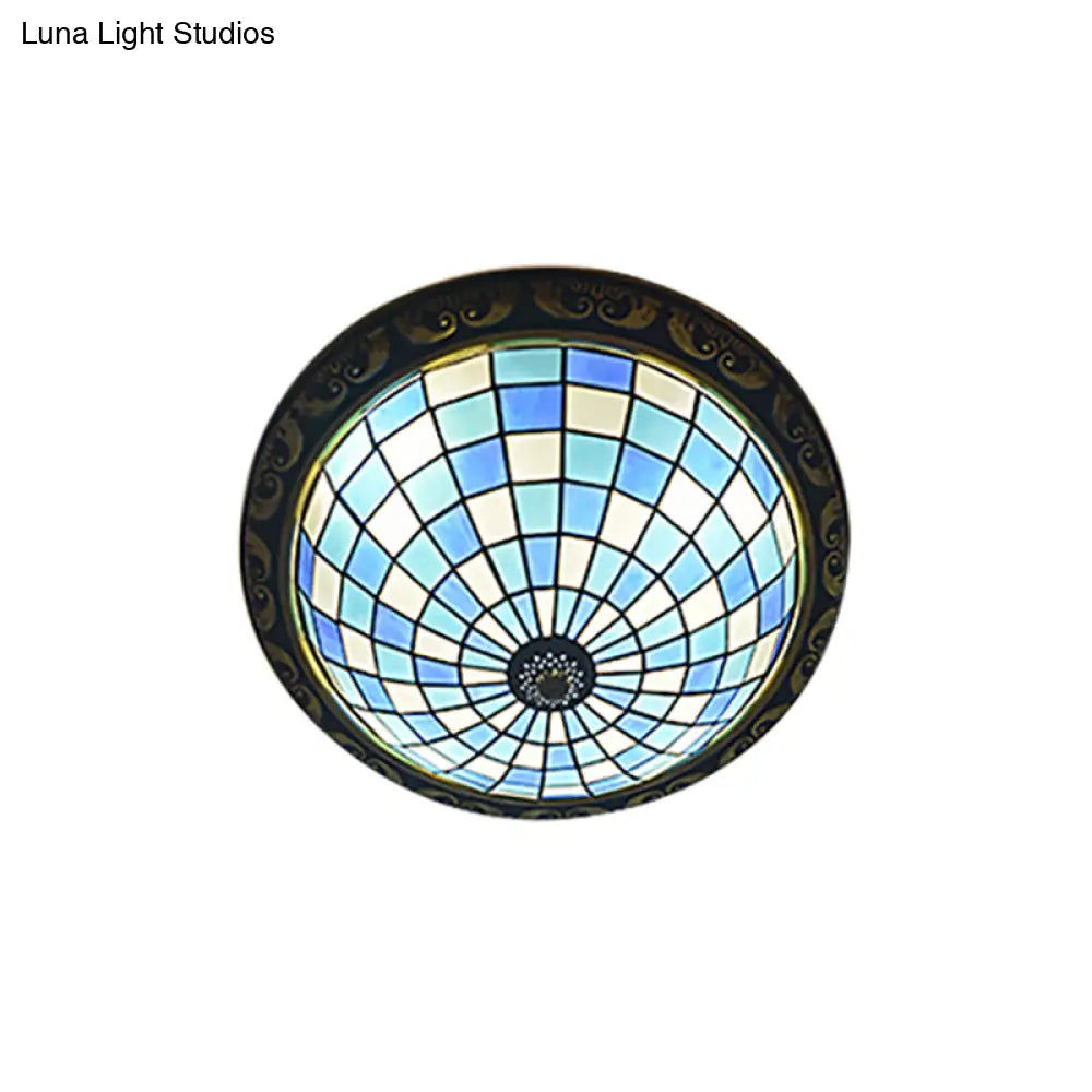 Rustic Stained Glass Sunflower Ceiling Light In Multicolor Options For Dining Room Tiffany Décor