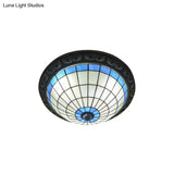 Rustic Stained Glass Sunflower Ceiling Light In Multicolor Options For Dining Room Tiffany Décor