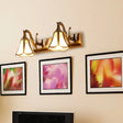 Rustic White Glass Vanity Lighting Fixture - Flower Bathroom Gold Wall Mount 2/3/4 Bulbs 2 /