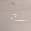 S-Shape Island Pendant Metal Ceiling Lamp In Warm/White Light - Modern Design White / Warm