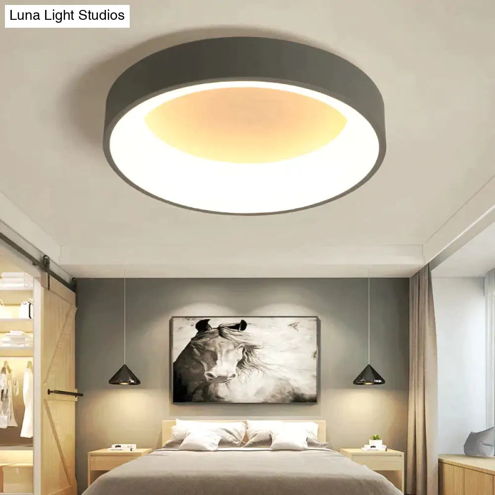 Sample Modern Led Ceiling Lights For Living Room Bed Gray / Square L28Xw28Cm Warm White No Remote