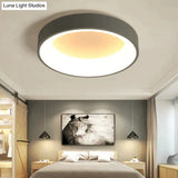 Sample Modern Led Ceiling Lights For Living Room Bed Gray / Square L28Xw28Cm Warm White No Remote