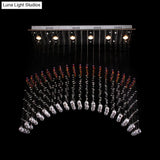 Satin Nickel Crystal Flush Mount Lighting - Perfect For Dining Room