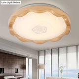 Scalloped Metal Ceiling Flush With Acrylic Diffuser In White/Blue/Gold - Led Light Fixture For