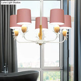 Scandinavian Deer Horn Chandelier - Stylish Metal Wood Hanging Light For Living Room