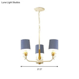 Scandinavian Deer Horn Chandelier - Stylish Metal Wood Hanging Light For Living Room