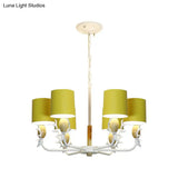 Scandinavian Deer Horn Chandelier - Stylish Metal Wood Hanging Light For Living Room