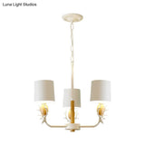 Scandinavian Deer Horn Chandelier - Stylish Metal Wood Hanging Light For Living Room
