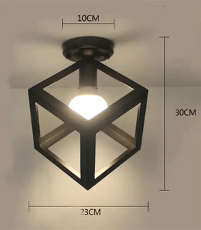 Scarlett Vintage Industrial Iron Cage Led Ceiling Lights 02 Ceiling