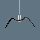 Seagull Resin Suspension Pendant Ceiling Light: Artistic Single-Bulb Fixture For Restaurants Black /