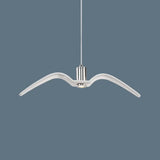 Seagull Resin Suspension Pendant Ceiling Light: Artistic Single-Bulb Fixture For Restaurants White /