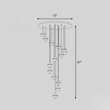 Seedy Glass Meteor Shower Pendant Chandelier: Modern Clear Suspension Light Fixture 14 / Round