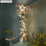 Selene Victorian Palm Crystal Chandelier Brass Pendant Light for Villa & Hotels chandelier