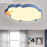 Sheep Led Ceiling Light - Modern Flush Mount For Chic Living Room Decor