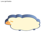 Sheep Led Ceiling Light - Modern Flush Mount For Chic Living Room Decor