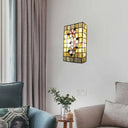Shell Shade Wall Lighting With Tiffany Style - Beige / Flower