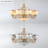 Shell White Chandelier: Mediterranean Suspension Lighting For Living Room
