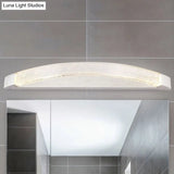 Silver Bow-Shaped Led Wall Mount Vanity Light With Bubble Crystal Accent Natural 12.5/16.5/20 Wide