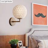 Silver/Gold Crystal Globe Sconce: Elegant Wall Mounted Lamp For Bedroom