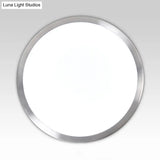 Silver Led Bedroom Ceiling Flush Mount Simple Style Acrylic Diffuser Sizes: 7.5/9/10 Dia