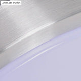 Silver Led Bedroom Ceiling Flush Mount Simple Style Acrylic Diffuser Sizes: 7.5/9/10 Dia