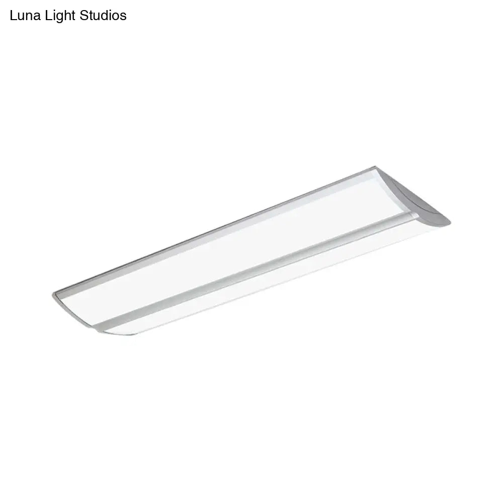 Silver Led Bedroom Flush Light Fixture