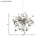 Silver Metal Led Pendant Light Fixture For Modern Living Rooms