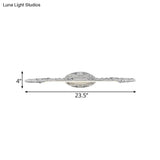 Silver Vanity Light Fixture - Classic Metal Led Sconce Lamp (19.5/23.5/26) White/Warm