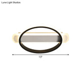 Simple Acrylic Led Flush Mounted Ceiling Light In Black - Round/Square - Oblong Shape Warm/White