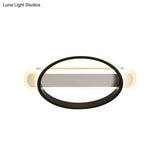 Simple Acrylic Led Flush Mounted Ceiling Light In Black - Round/Square - Oblong Shape Warm/White