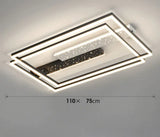 Simple Atmosphere Luxury All Over The Sky Star Led Ceiling Lamp In Living Room Rectangle-Large /